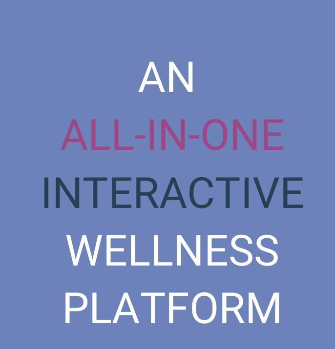 Text graphic highlighting the phrase "An All-in-One Interactive Wellness Platform